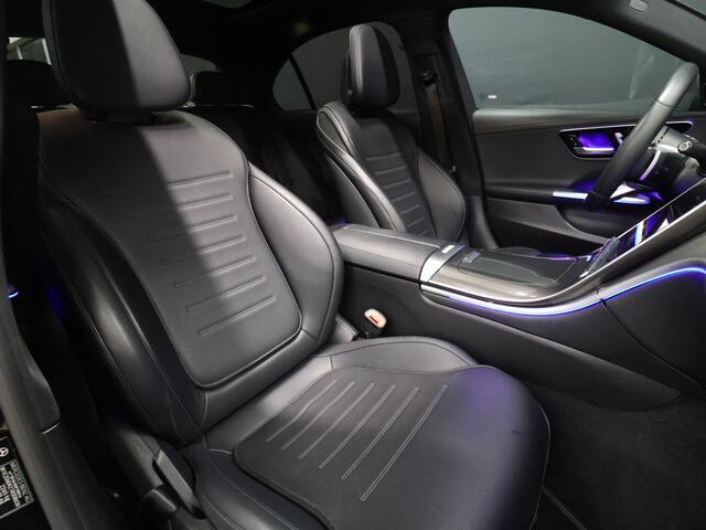 Mercedes-Benz C-KLASSE 200 Launch Edition AMG Line [SCHUIFKANTELDAK, BURMESTER, HEAD-UP, SFEERVERLICHTING, MEMORY SEATS, 360 CAMERA, STOELVERWARMING, ADAPTIVE CRUISE, VOL LEDER, CLIMATE, NIEUWSTAAT]