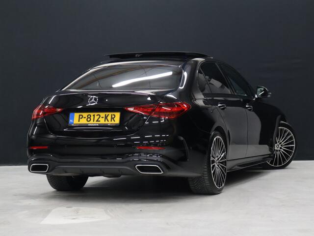 Mercedes-Benz C-KLASSE 200 Launch Edition AMG Line [SCHUIFKANTELDAK, BURMESTER, HEAD-UP, SFEERVERLICHTING, MEMORY SEATS, 360 CAMERA, STOELVERWARMING, ADAPTIVE CRUISE, VOL LEDER, CLIMATE, NIEUWSTAAT]