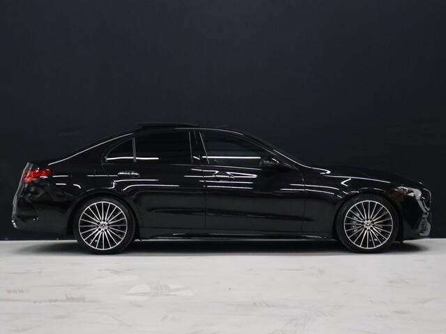 Mercedes-Benz C-KLASSE 200 Launch Edition AMG Line [SCHUIFKANTELDAK, BURMESTER, HEAD-UP, SFEERVERLICHTING, MEMORY SEATS, 360 CAMERA, STOELVERWARMING, ADAPTIVE CRUISE, VOL LEDER, CLIMATE, NIEUWSTAAT]