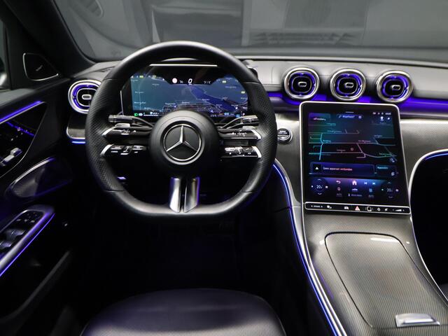 Mercedes-Benz C-KLASSE 200 Launch Edition AMG Line [SCHUIFKANTELDAK, BURMESTER, HEAD-UP, SFEERVERLICHTING, MEMORY SEATS, 360 CAMERA, STOELVERWARMING, ADAPTIVE CRUISE, VOL LEDER, CLIMATE, NIEUWSTAAT]
