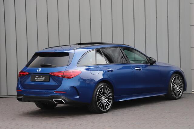 Mercedes-Benz C-KLASSE Estate 300e AMG | 313PK | Massage | Head-up | Keyless | Sfeerverlichting | Stoelkoeling | Distronic+ | Leder | 2022.