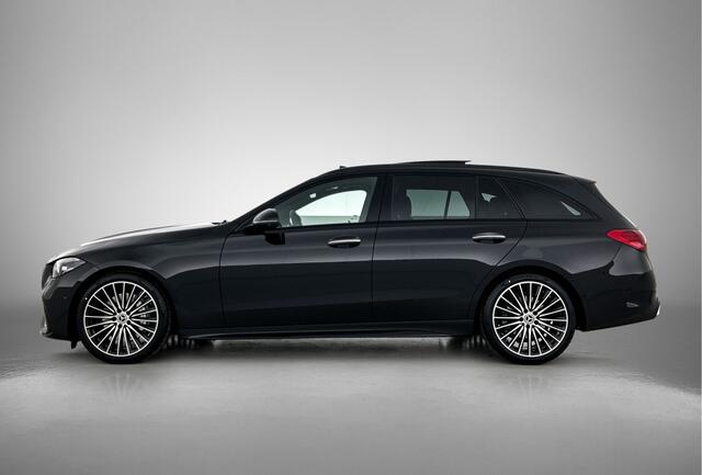Mercedes-Benz C-KLASSE Estate 180 Business Solution AMG | Comfortpakket Plus | Nightpakket | Middenconsole metaalstructuur | Trekhaak | Panoramaschuifdak | DISTRONIC | 360° camera | Smartphone integratie | GUARD 360° Plus |