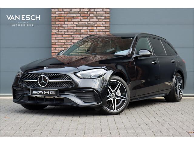 Mercedes-Benz C-KLASSE Estate 300 e AMG Line | Distronic | Panoramadak | Sfeerverlichting | Camera | Nightpakket | Dodehoekassistent | Verwarmd Stuurwiel | Stoelverwarming |