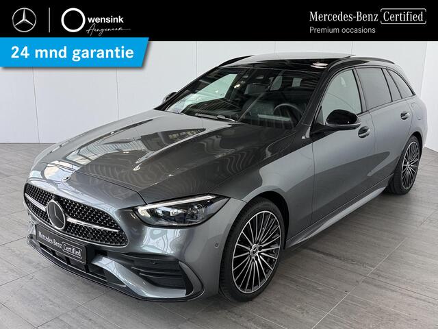 Mercedes-Benz C-KLASSE Estate 300e Business Solution AMG | Panoramaschuifdak | Burmester | Rijassistentiepakket | DIGITAL LIGHT | Trekhaak |