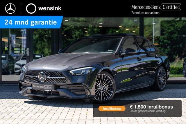 Mercedes-Benz C-KLASSE 180 Star Edition AMG line | Panorama-schuifdak | Sfeerverlichting | Burmester 3D | Achteruitrijcamera | Smartphone-integratie