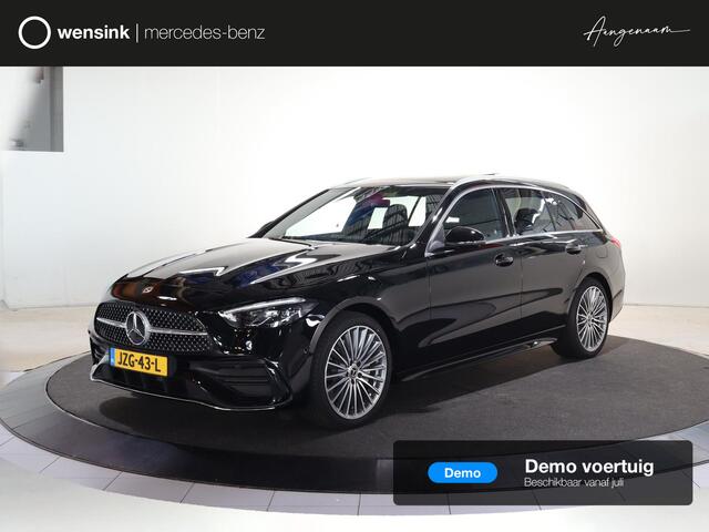 Mercedes-Benz C-KLASSE Estate 300e Business Solution AMG | 13-7-2026 Beschikbaar | Panoramaschuifdak | Dodehoekassistent | Memorypakket | 360° camera | Stoelverwarming |