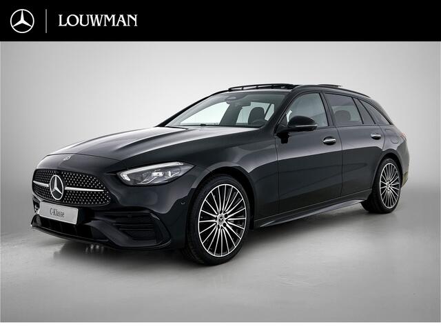 Mercedes-Benz C-KLASSE Estate 300 e 140 Years Edition | Comfortpakket Plus | Nightpakket | Parkeerpakket met 360°-camera | Trekhaak | Middenconsole metaalstructuur | GUARD 360° Plus | Panoramaschuifdak | Warmtewerend, donkergetint glas | 19" multispaaks lichtmetalen AMG-velgen