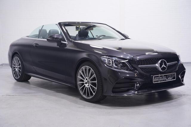 Mercedes-Benz C-KLASSE Cabrio 180 AMG Line AMG Styling Camera lederen-bekleding Apple Carplay digi-dashboard 18"-lmv spoorpakket windscherm nekwarmer keyless-start led-verlichting DAB-ontvangst PDC v+a cruise-controle