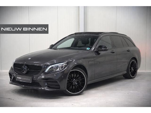 Mercedes-Benz C-KLASSE Estate 300 e Business Solution AMG | Panoramadak | Stoelverwarming | 360 Camera | Dodehoekdetectie | Cruise Control | Apple Carplay | Navigatie | Trekhaak | DAB | Ambiance Verlichting | Multibeam