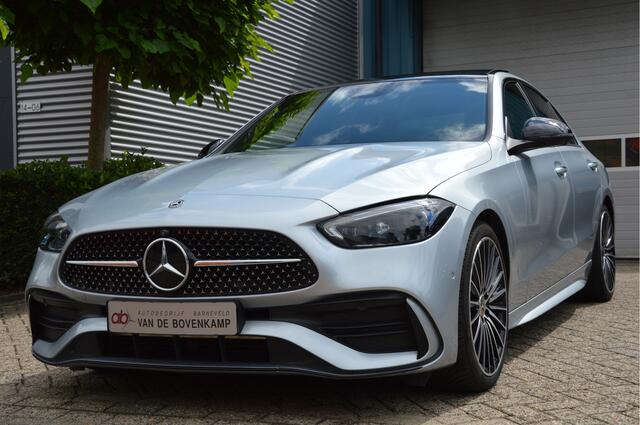 Mercedes-Benz C-KLASSE 180 AMG-LINE | PANORAMADAK | MEMORY | NIGHT-PAKKET | LEER | DIGITAL-LIGHT | KEYLESS | ENZ