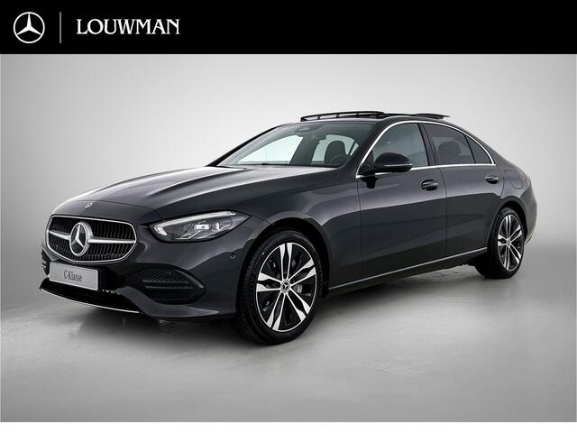 Mercedes-Benz C-KLASSE 300 e Business Solution Luxury | Winterpakket | Trekhaak | Warmtewerend, donkergetint glas | Panoramaschuifdak | GUARD 360° Plus | 18 inch vijf-dubbelspaaks lichtmetalen velgen |