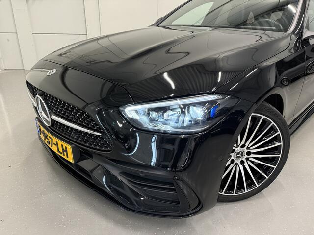 Mercedes-Benz C-KLASSE Estate 200 AMG Line PANO/HEAD-UP/VOL-LEER/LASER-LED/360CAMERA/19"AMG/MEMORY+MASSAGE/KEYLESS/CARPLAY/SFEER/CARBON-INLEG/DONKERE-HEMEL/EL.A.KLEP/ORIG.NL AUTO