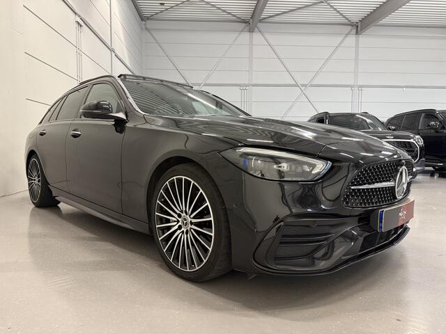 Mercedes-Benz C-KLASSE Estate 200 AMG Line PANO/HEAD-UP/VOL-LEER/LASER-LED/360CAMERA/19"AMG/MEMORY+MASSAGE/KEYLESS/CARPLAY/SFEER/CARBON-INLEG/DONKERE-HEMEL/EL.A.KLEP/ORIG.NL AUTO