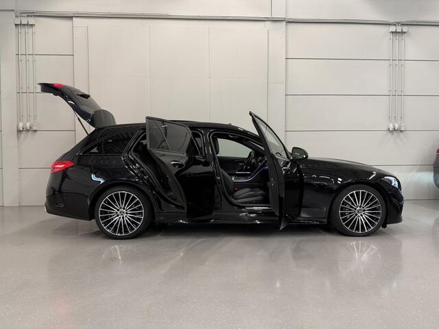 Mercedes-Benz C-KLASSE Estate 200 AMG Line PANO/HEAD-UP/VOL-LEER/LASER-LED/360CAMERA/19"AMG/MEMORY+MASSAGE/KEYLESS/CARPLAY/SFEER/CARBON-INLEG/DONKERE-HEMEL/EL.A.KLEP/ORIG.NL AUTO