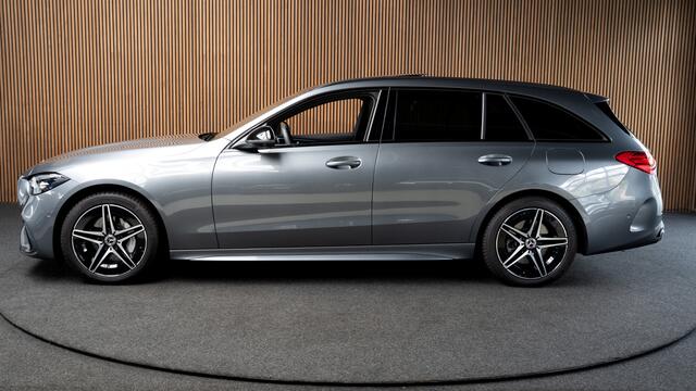 Mercedes-Benz C-KLASSE Estate 300e AMG Line Leer 360° Memory seats Matrix LED Laser Navi LED Nightpack PTS Ambient Elekt. achterklep Elektr. trekhaak Climate LM velgen BTW auto!