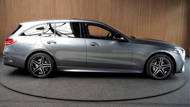 Mercedes-Benz C-KLASSE Estate 300e AMG Line Leer 360° Memory seats Matrix LED Laser Navi LED Nightpack PTS Ambient Elekt. achterklep Elektr. trekhaak Climate LM velgen BTW auto!