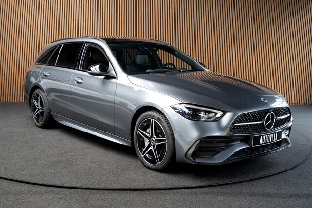 Mercedes-Benz C-KLASSE Estate 300e AMG Line Leer 360° Memory seats Matrix LED Laser Navi LED Nightpack PTS Ambient Elekt. achterklep Elektr. trekhaak Climate LM velgen BTW auto!