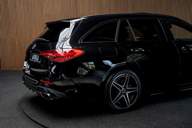Mercedes-Benz C-KLASSE Estate 300e AMG Line Panodak Leer Distronic 360° Memory seats Digital Light Navi LED Nightpack PTS Ambient Elekt. achterklep Climate LM velgen BTW auto! SOH: 99,6%