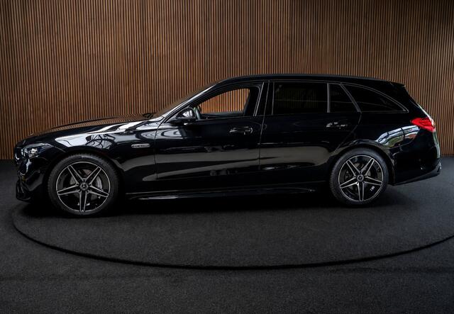 Mercedes-Benz C-KLASSE Estate 300e AMG Line Panodak Leer 360° Memory seats Navi LED Nightpack PTS Ambient Elekt. achterklep Climate LM velgen BTW auto! SOH: 99,7%