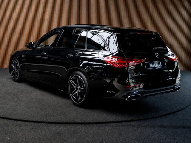 Mercedes-Benz C-KLASSE Estate 300e AMG Line Panodak Leer 360° Memory seats Navi LED Nightpack PTS Ambient Elekt. achterklep Climate LM velgen BTW auto! SOH: 99,7%