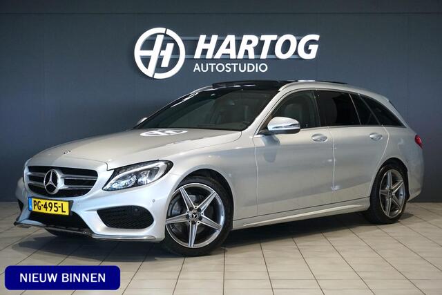Mercedes-Benz C-KLASSE Estate 180 Business Solution AMG + CAMERA / PANO / DODEHOEK / NAVI / LEDER