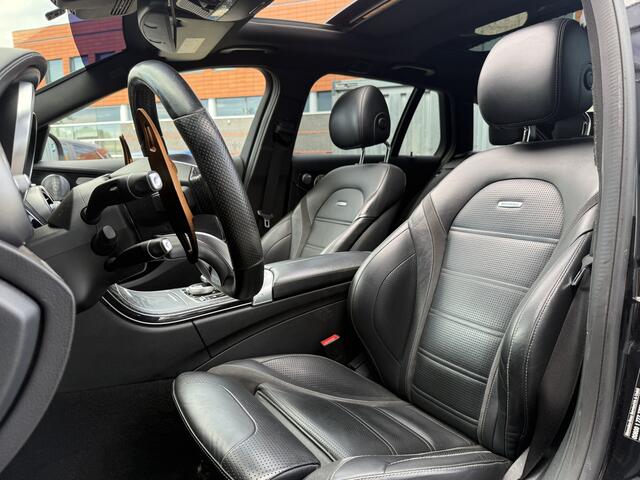 Mercedes-Benz C-KLASSE 63-AMG Estate BWJ 2017 | 476 PK | BURMESTER | PANO | ADAPT. CRUISE | AUTO PILOT | MULTIBEAM | HUD | MEMORY | DODE HOEK | VOL LEDER | CAM. | SPORTUITLAAT | VERLAAGD | STOELVERW. |