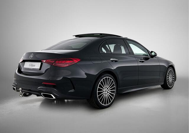 Mercedes-Benz C-KLASSE 300 e 140 Years Edition | Comfortpakket Plus | Nightpakket | Parkeerpakket met 360°-camera | Trekhaak | GUARD 360° Plus | Middenconsole metaalstructuur | Panoramaschuifdak | Warmtewerend, donkergetint glas |