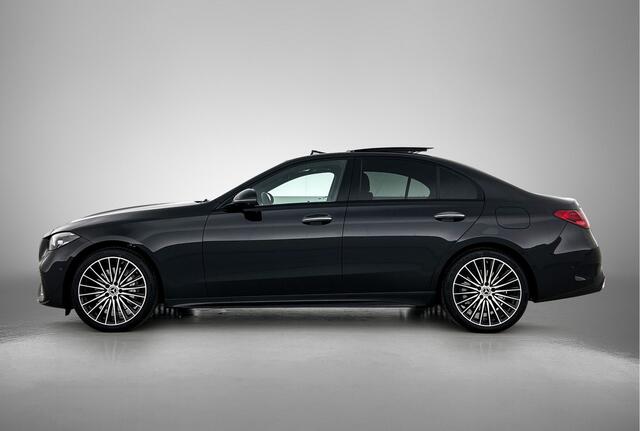 Mercedes-Benz C-KLASSE 300 e 140 Years Edition | Comfortpakket Plus | Nightpakket | Parkeerpakket met 360°-camera | Trekhaak | GUARD 360° Plus | Middenconsole metaalstructuur | Panoramaschuifdak | Warmtewerend, donkergetint glas |