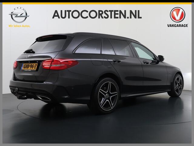 Mercedes-Benz C-KLASSE Estate 300De Diesel Hybride 306pk - 700Nm! AUT-9 AMG Limited Trekhaak Apple Carplay Android Auto Elek.Stoelen+Verwarmd Navi Ecc Camera Pdc SOH 97% Solution Business Elek.Achterklep Led Privacy Glas Lmv 18" Night-pakket 1800kg trekvermogen!