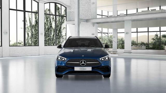 Mercedes-Benz C-KLASSE 300 e AMG Line | Trekhaak | 360 graden camera | Night | Panoramadak | Digital Light | Memory stoelen |