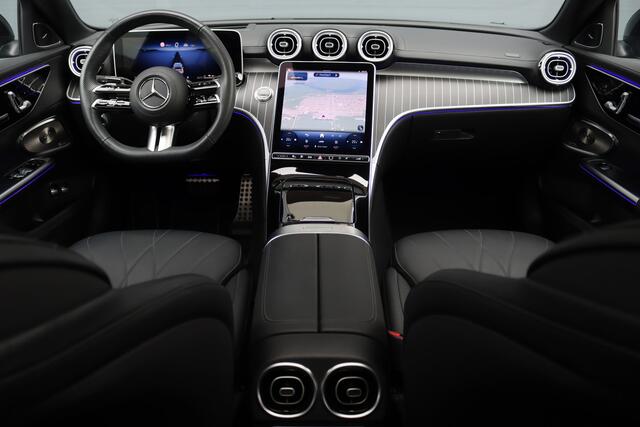 Mercedes-Benz C-KLASSE 400 e 4MATIC AMG Line | Distronic+ | Panoramadak | Nappa Leder | Burmester | Memory | Digital Light | HUD | Verwarmd Stuurwiel | Keyless Go | Surround Camera |