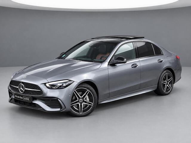 Mercedes-Benz C-KLASSE 300 e AMG Line | Panoramadak | Night Pakket | Trekhaak Wegklapbaar | Achteruitrijcamera | Stoelverwarming | Sfeerverlichting | Dodehoekassistentie