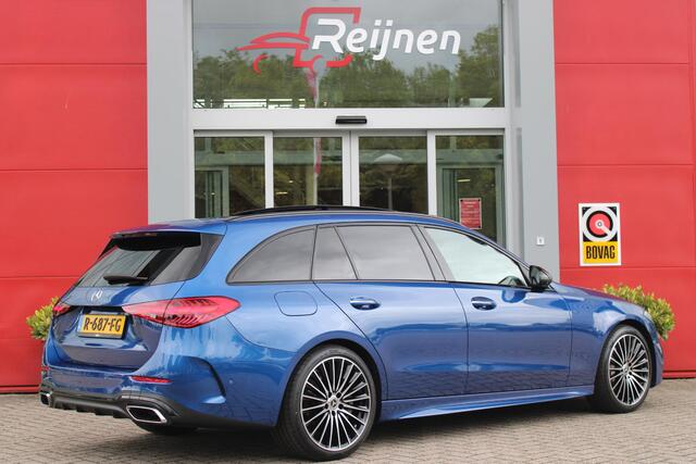 Mercedes-Benz C-KLASSE Estate 200 218PK Launch Edition AMG Line | FULL LEDEREN BEKLEDING | PANORAMISCH SCHUIF/KANTELDAK | LASER KOPLAMPEN | SFEERVERLICHTING | ELEKTRISCH VERSTELBARE VOORSTOELEN MET GEHEUGEN OP BEIDE STOELEN | STOELVERWARMING | ELEKTRISCHE STUURVERSTELLING MET GEHEUGEN | 19'' MULTISPAAKS LICHTMETALEN VELGEN | VERKEERSLICHTEN WEERGAVE | 360° CAMERA | DRAADLOOS APPLECARPLAY/ANDROID AUTO | DRAADLOZE TELEFOONLADER | WIDE SCREEN SCHERM | NIGHT PAKKET | DODEHOEK DETECTIE | EXTRA GETINTE ACHTERSTE RUITEN | PREMIUM AUDIO SYSTEM | ELEKTRISCH BEDIENBARE ACHTERKLEP | KEYLESS ENTRY |