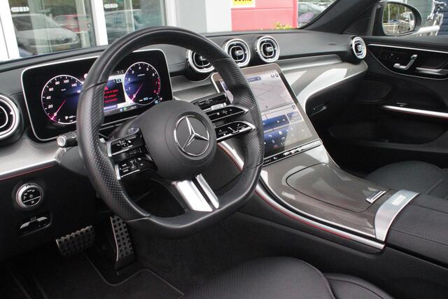 Mercedes-Benz C-KLASSE Estate 200 218PK Launch Edition AMG Line | FULL LEDEREN BEKLEDING | PANORAMISCH SCHUIF/KANTELDAK | LASER KOPLAMPEN | SFEERVERLICHTING | ELEKTRISCH VERSTELBARE VOORSTOELEN MET GEHEUGEN OP BEIDE STOELEN | STOELVERWARMING | ELEKTRISCHE STUURVERSTELLING MET GEHEUGEN | 19'' MULTISPAAKS LICHTMETALEN VELGEN | VERKEERSLICHTEN WEERGAVE | 360° CAMERA | DRAADLOOS APPLECARPLAY/ANDROID AUTO | DRAADLOZE TELEFOONLADER | WIDE SCREEN SCHERM | NIGHT PAKKET | DODEHOEK DETECTIE | EXTRA GETINTE ACHTERSTE RUITEN | PREMIUM AUDIO SYSTEM | ELEKTRISCH BEDIENBARE ACHTERKLEP | KEYLESS ENTRY |