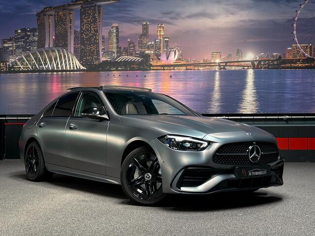 Mercedes-Benz C-KLASSE C300 e AMG MatteGrijs|Memory|HeadUp|Sfeer|Panorama|360cam