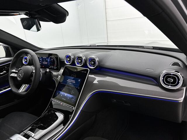 Mercedes-Benz C-KLASSE 300 e 140 Years Edition | Comfortpakket Plus | Nightpakket | Winterpakket | Parkeerpakket met 360°-camera | Panoramaschuifdak | 360° camera | Warmtewerend, donkergetint glas | 19" multispaaks lichtmetalen AMG-velgen |