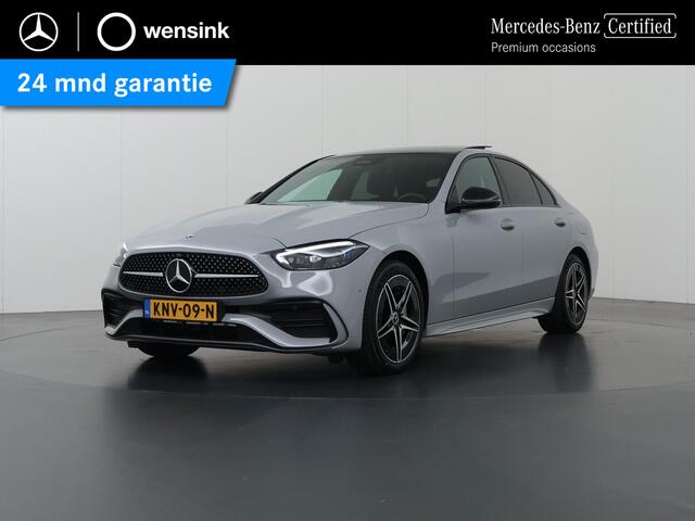 Mercedes-Benz C-KLASSE 300e Business Solution AMG | Trekhaak | Burmester | 360° camera | Panoramaschuifdak | Nightpakket | Stoelverwarming voor |