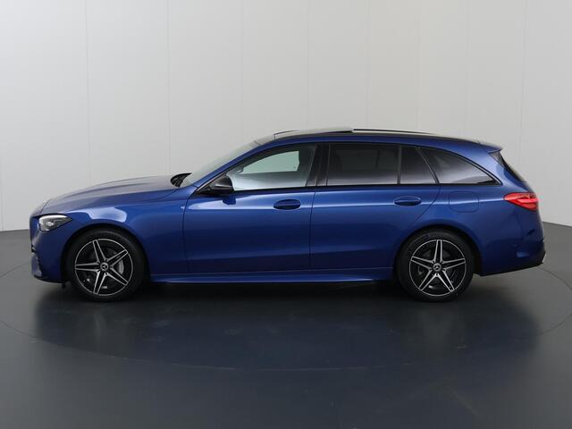 Mercedes-Benz C-KLASSE 300 e AMG Line | Trekhaak | 360 graden camera | Night | Panoramadak | Digital Light | Memory stoelen |