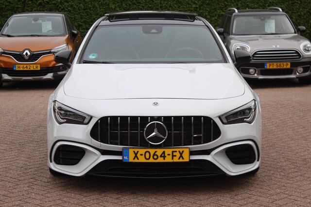 Mercedes-Benz CLA-KLASSE Shooting Brake AMG 45 S 4MATIC+ Premium Plus / Panoramadak / 360Camera / Sportuitlaat / Schaalstoelen / Burmester / DAB / Dodehoek / Matrix LED / Memory seats / Navigatie