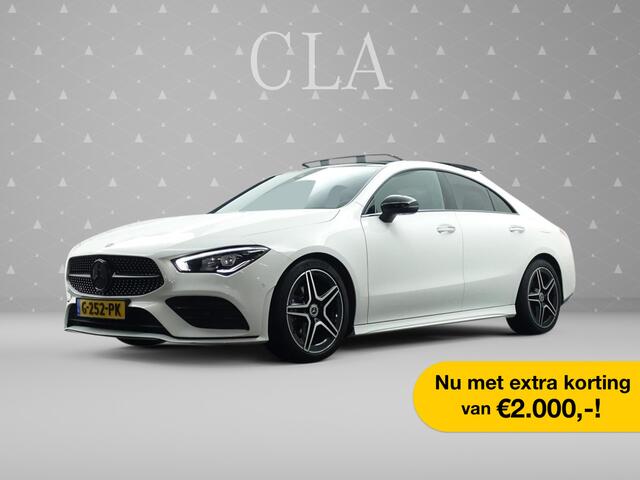 Mercedes-Benz CLA-KLASSE 180 AMG Night Edition Aut- Panodak I Sfeerverlichting I Camera I Xenon Led I Sport Leder