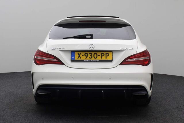 Mercedes-Benz CLA-KLASSE Shooting Brake AMG A 45 4MATIC 2018 | Navigatie | Carplay | Harman Kardon | Schuif/Kantel Dak | Achteruitrij Camera| Parkeersensoren | Stoelverwarming | Stuurwiel Bediening | 2 Sleutels | Boekjes