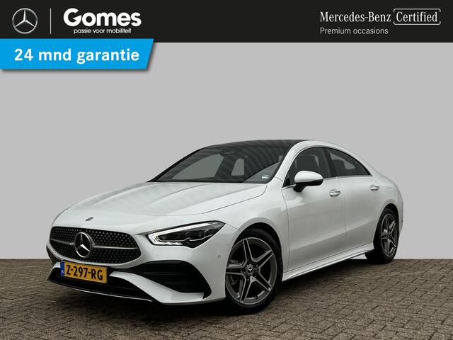 Mercedes-Benz CLA-KLASSE 180 AMG Line | Premium Pakket | Panoramadak | MULTIBEAM LED Koplampen | Dodehoekassistent | Advanced Sound System | Apple CarPlay | Android Auto | Sfeerverlichting | Stoelverwarming | Achteruitrijcamera | Showmodel