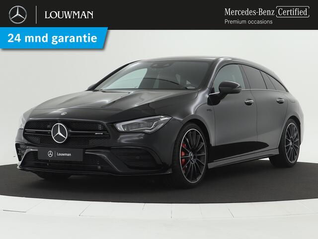 Mercedes-Benz CLA-KLASSE Shooting Brake AMG 35 4MATIC Premium | 306 pk | Nightpakket | 19 inch Black Multispaaks Velgen | Adaptive Cruise control | Leder | MultiBeam Led | Memory Seats | Premium-Pack | Augmented Reality MBUX | Alarm Urban Guard SCM3 |