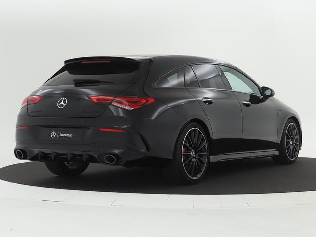Mercedes-Benz CLA-KLASSE Shooting Brake AMG 35 4MATIC Premium | 306 pk | Nightpakket | 19 inch Black Multispaaks Velgen | Adaptive Cruise control | Leder | MultiBeam Led | Memory Seats | Premium-Pack | Augmented Reality MBUX | Alarm Urban Guard SCM3 |