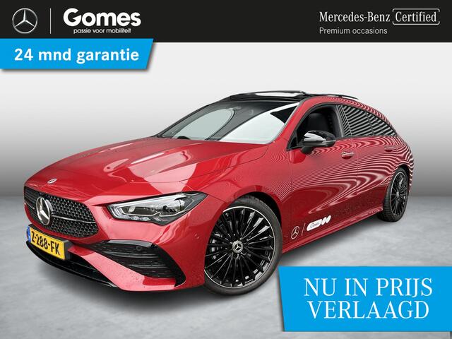 Mercedes-Benz CLA-KLASSE Shooting Brake 180 | AMG Line | Panoramadak | Premium Plus Pakket | Night Pakket | Burmester Surround Sound | 360° Camera | Head-up Display | Dodehoekassistent | MULTIBEAM LED Koplampen | Elektrisch Verstelbare Stoelen + Memory