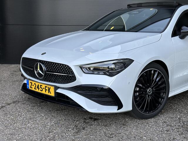 Mercedes-Benz CLA-KLASSE 180 AMG Line | Night Pakket | Panoramadak | MULTIBEAM LED Koplampen | Dodehoekassistent | Advanced Sound System | Augmented Reality voor Navigatie | Sfeerverlichting | Stuurverwarming | Stoelverwarming | Achteruitrijcamera
