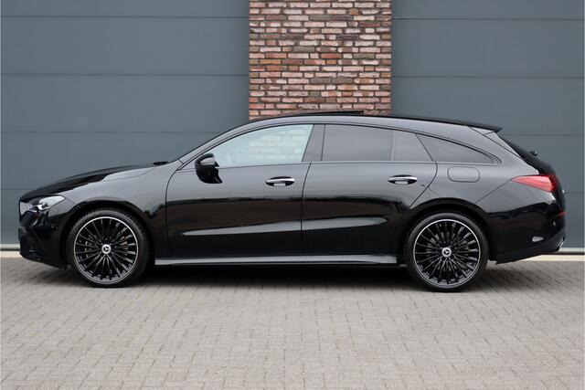 Mercedes-Benz CLA-KLASSE Shooting Brake 250 e AMG Line Aut8 | Facelift | Panoramadak | Distronic Pro | Verwarmd Stuurwiel | Widescreen | Keyless Go | Surround Camera | Multibeam LED |