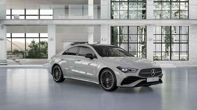Mercedes-Benz CLA-KLASSE Coupé 180 Business Solution AMG | Panoramaschuifdak | AMG Line Plus | MANUFAKTUR Alpinegrijs | Night pakket | Head-up display | 360° camera | 19"AMG velgen Multispaaks