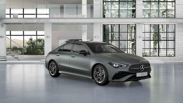 Mercedes-Benz CLA-KLASSE 180 AMG Line | Panorama Schuifdak | Night | Magno matte lak | Dodehoek assistent | Augmented Reality navigatie | Stoelverwarming | Multibeam |