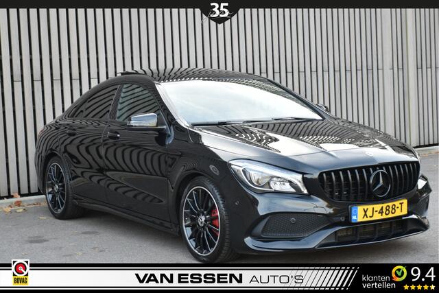 Mercedes-Benz CLA-KLASSE 180 AMG Night-Edition Automaat Pano Stoelverw. Navigatie Flippers Trekhaak NL-Auto!